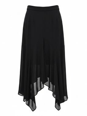 Sheri Martin Black Asymmetric Handkerchief Hem Skirt